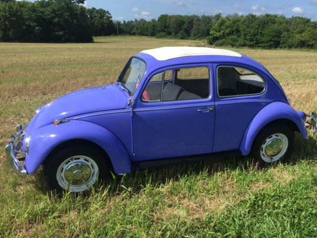 Beetle Purple With Ragtop,1967 1967 Volkswagen Beetle - Classic