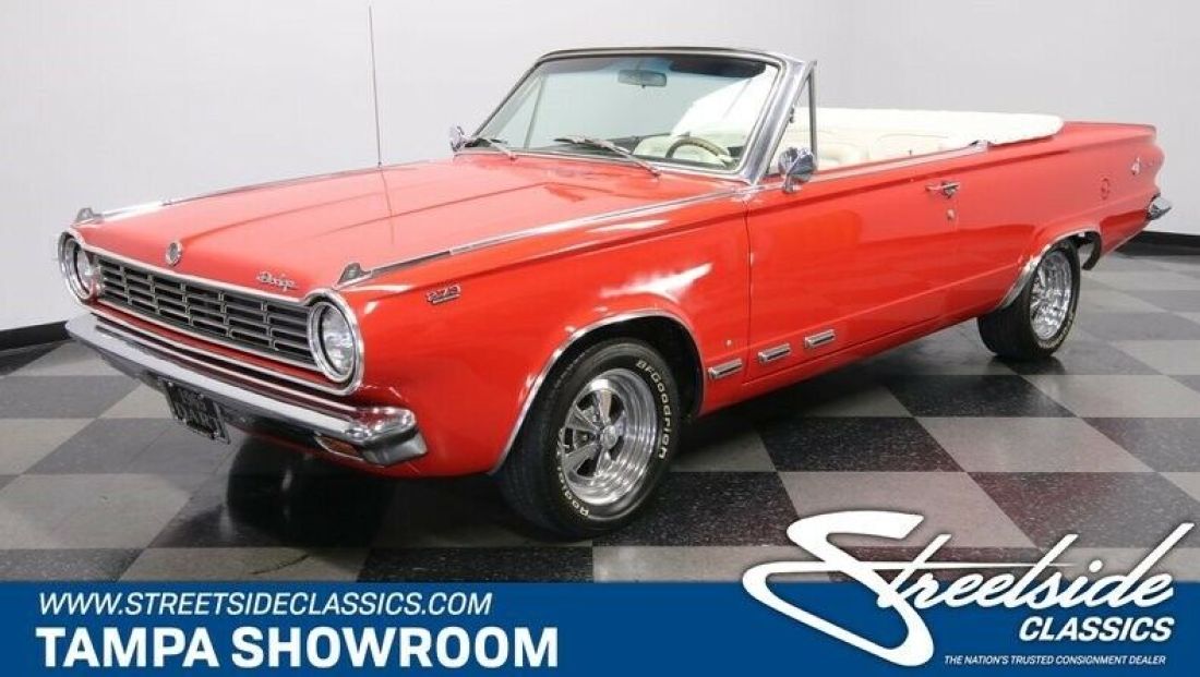 BELIEVED ORIGINAL 273 V8 RARE 4 SPEED MANUAL POWER STEERING FRONT DISC NICE 1965 Dodge Dart GT Convertible