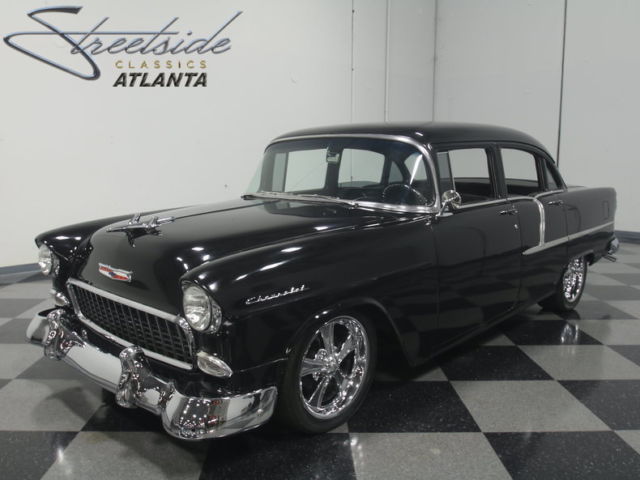 BIG BLOCK 402 V8, AUTO, DUALS, FRONT DISCS, NICE STANCE, READY TO CRUISE 4-DOOR! 1955 Chevrolet Bel Air/150/210
