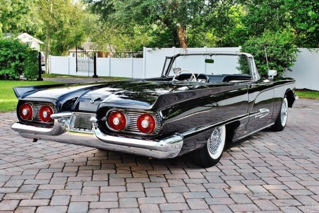 Black 1959 Ford Thunderbird Convertible Power Windows, Steering, Top 352ci V8 1959 Ford Thunderbird 1959 Ford Thunderbird Convertible