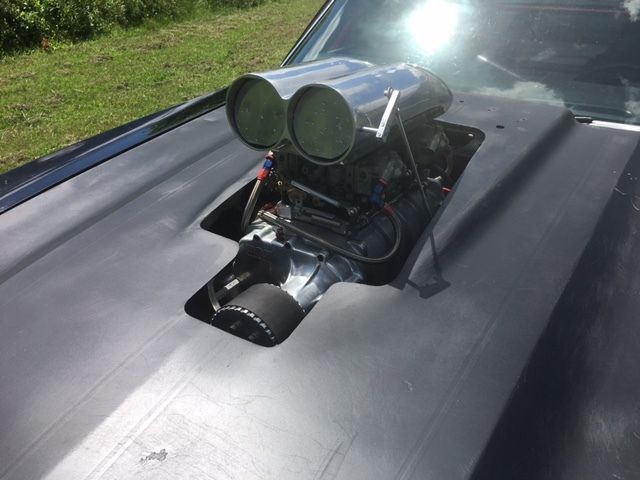 Black 1972 Chevelle hot rod rat rod supercharged aircraft muscle car 1972 Chevrolet Chevelle Sports Coupe