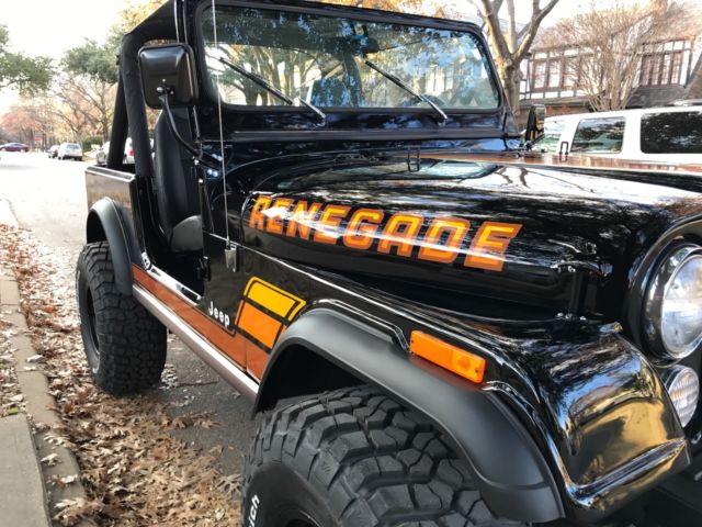 Black 1984 Jeep CJ-7 Renegade Restored Many New Parts CJ7 1984 Jeep CJ Renegade
