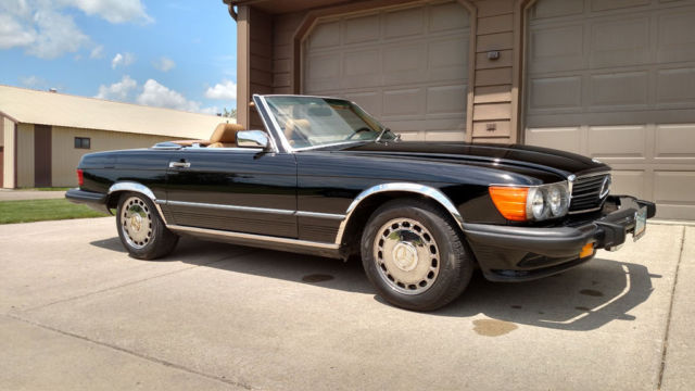 Black 1987 Mercedes 560SL Roadster Convertible Hardtop 5.6 V8 90k Mechanic Owned 1987 Mercedes-Benz 500-Series Base Convertible 2-Door
