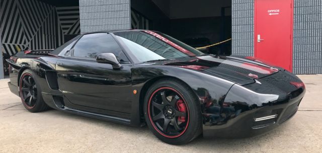 Black Acura NSX 3.0L V6 with Custom Sorcery Widebody 1991 Acura NSX