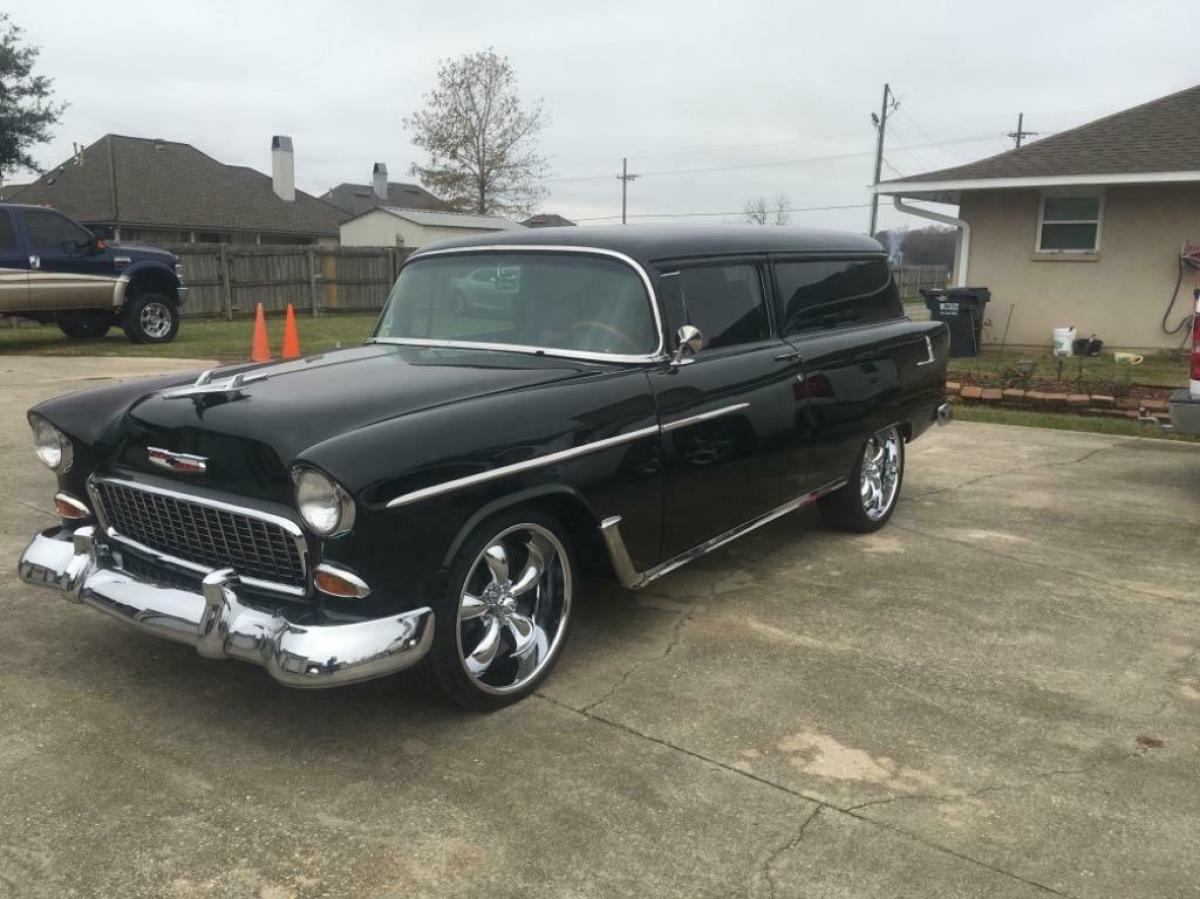 Black Chevrolet Sedan Delivery! Very Nice Car! Must See! 5 Speed! Cold AC! 1955 Chevrolet Bel Air/150/210