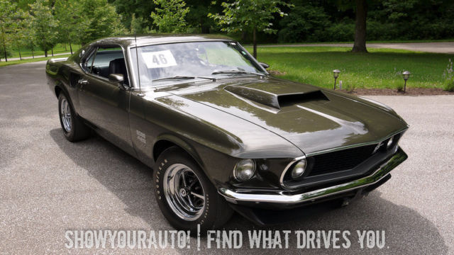 Black Jade 1969 Ford Mustang 429-4V Boss Manual Floor Shift for sale! 1969 Ford Mustang --