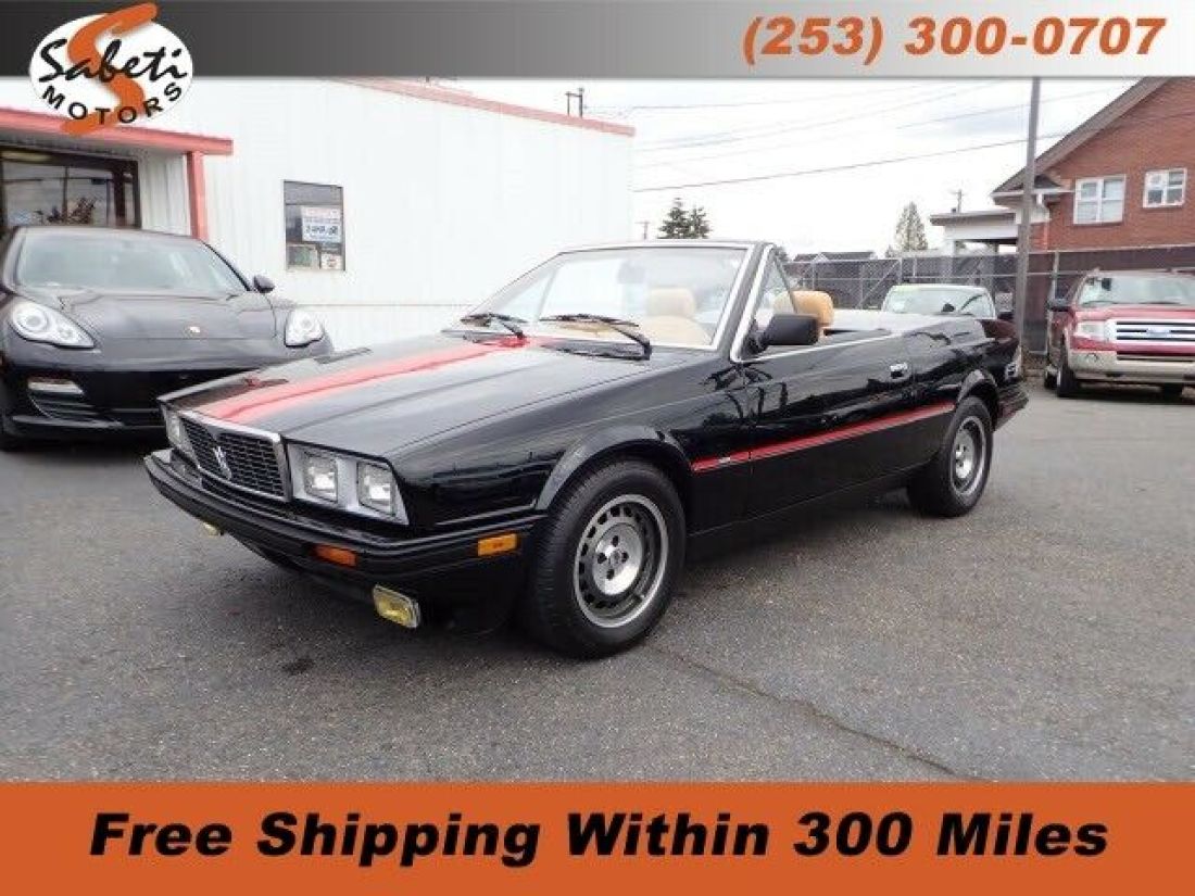 Black Maserati Spyder with 49,548 Miles available now! 1986 Maserati Spyder
