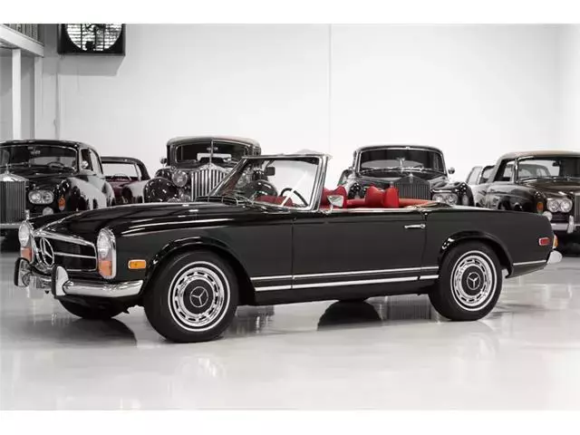 Black over Deep Red | Please "See full description" for more photos/info 1970 Mercedes-Benz 280 SL Roadster
