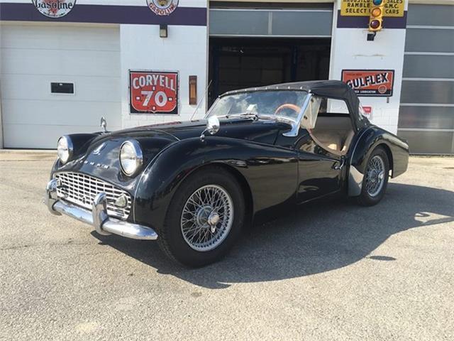 Black Triumph TR3 convertible TR3A 1960 1959 restored HD VIDEO 1960 Triumph TR3 convertible
