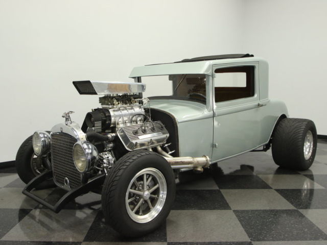 BLOWN 392 HEMI W/DUAL QUADS, QUICK CHANGE REAR, 4 WHL DISCS, COILOVERS, UNIQUE! 1929 Plymouth 3 Window Coupe