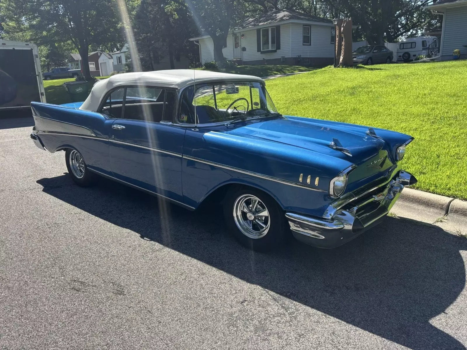 Blue Chevrolet Bel Air with 0 Miles available now! 1957 Chevrolet Bel Air/150/210