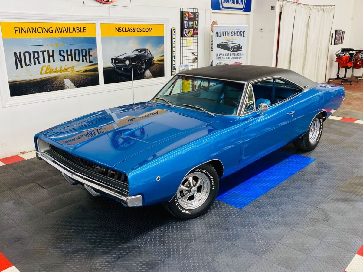 Blue Dodge Charger with 66,167 Miles available now! 1968 Dodge Charger - NUMBERS MATCHING 383 - AUTOMATIC TRANS -CLEAN B