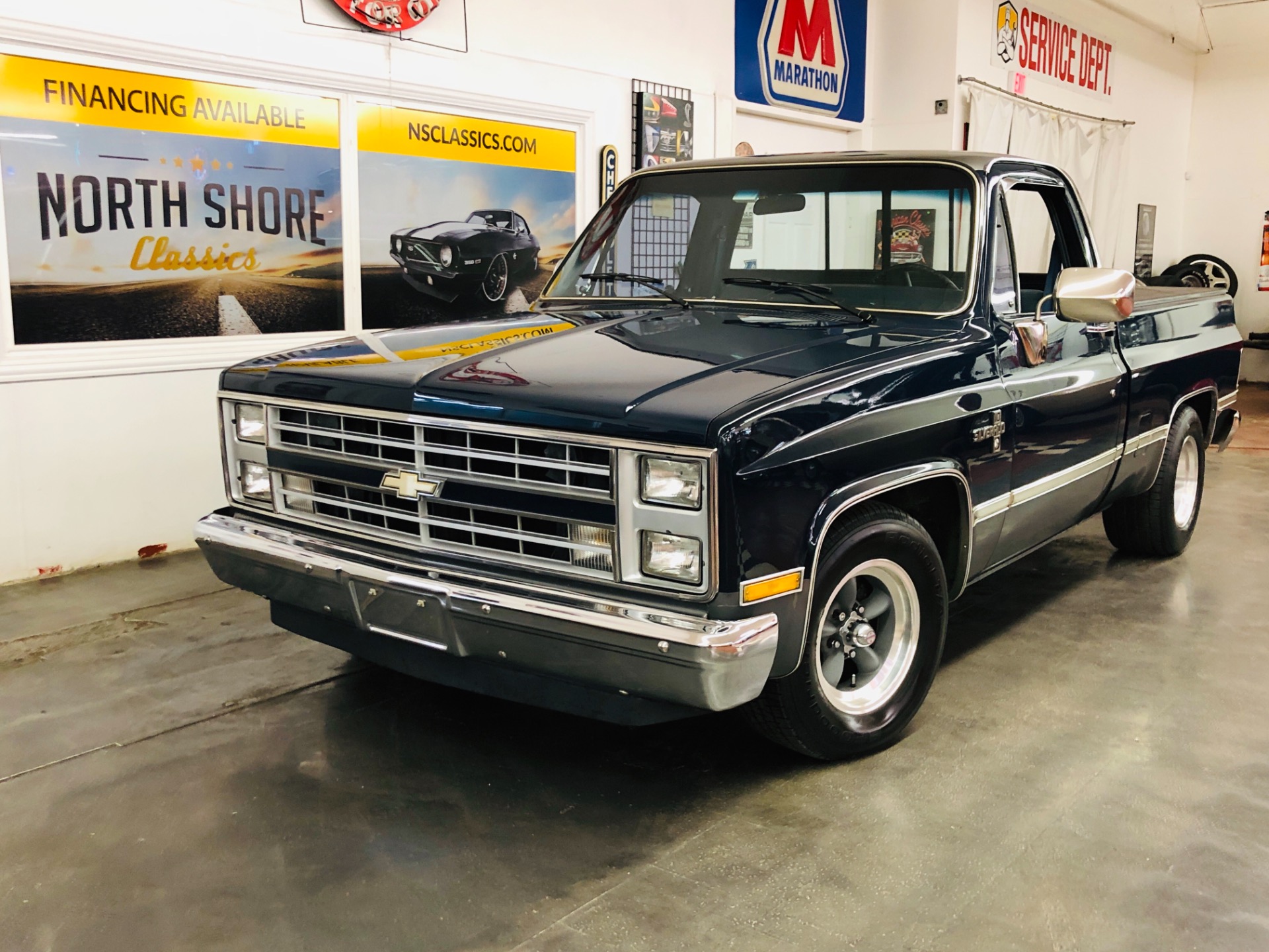 Blue/ Grey Chevrolet Pickup with 35,180 Miles available now! 1986 Chevrolet Other Pickups -SILVERADO- PICK UP TRUCK- CLEAN - SEE VIDEO
