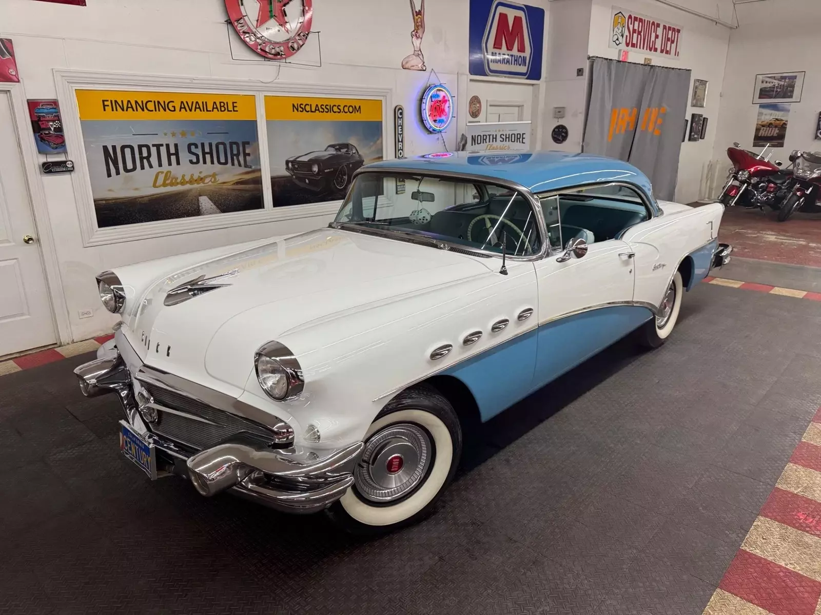 Blue / White Buick Century with 92,845 Miles available now! 1956 Buick Century - 2 DOOR HARDTOP - GREAT DRIVING CLASSIC -