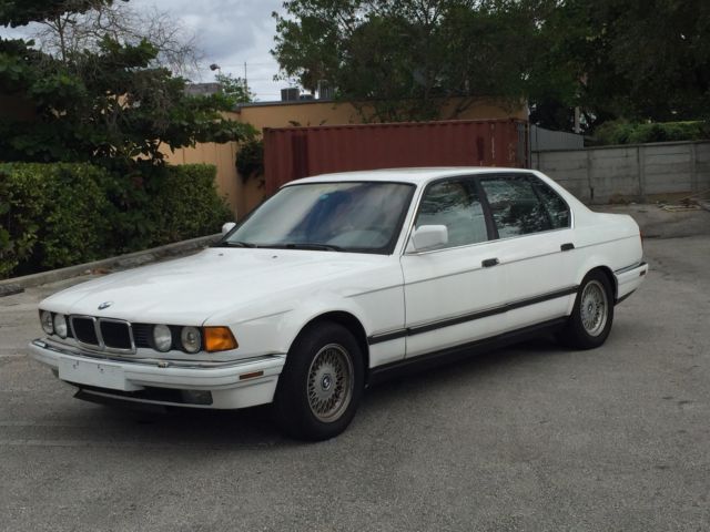 BMW 740IL 1993 White 1993 BMW 7-Series IL