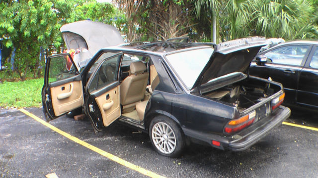 BMW M5 e28 Front End Collision, NO motor NO transmission Florida Full suspension 1987 BMW M5