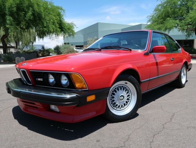 BMW M6 5spd Sunroof Cinnabar Red over Black E24 Rsut Free 1986 1988 1989 635cis 1987 BMW M6 Coupe