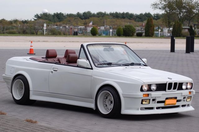 BMW Widebody Cabriolet Original HRE 505 3 piece rims Cardinal interior 1987 BMW 3-Series