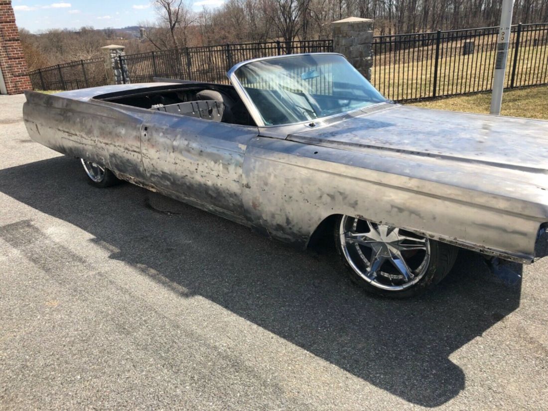 body shell BAGGED viar chrome pumps 8 gal tnk slam special air bag roller 1961 1964 Cadillac DeVille Convertible