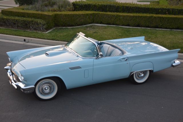 Both Tops P Steering-Brakes Highly Pampered Immaculate CA T-Bird N/R No Reserve! 1957 Ford Thunderbird Roadster