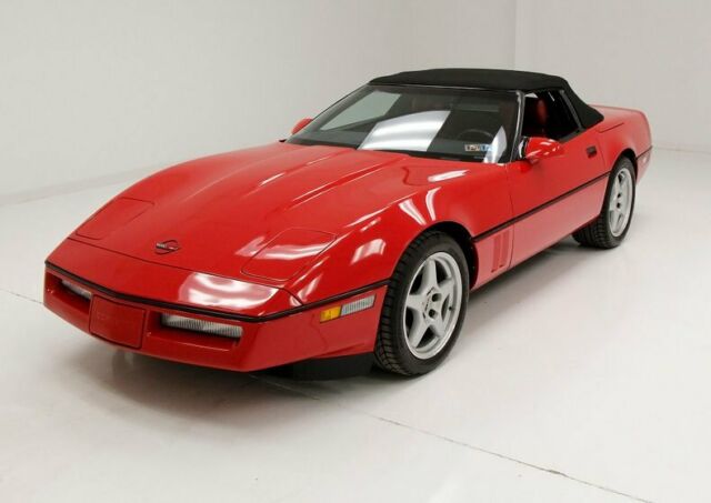 Bright Red Convertible Red Leather Replaced L98 V8/ Rebuilt Transmission 1989 Chevrolet Corvette Convertible