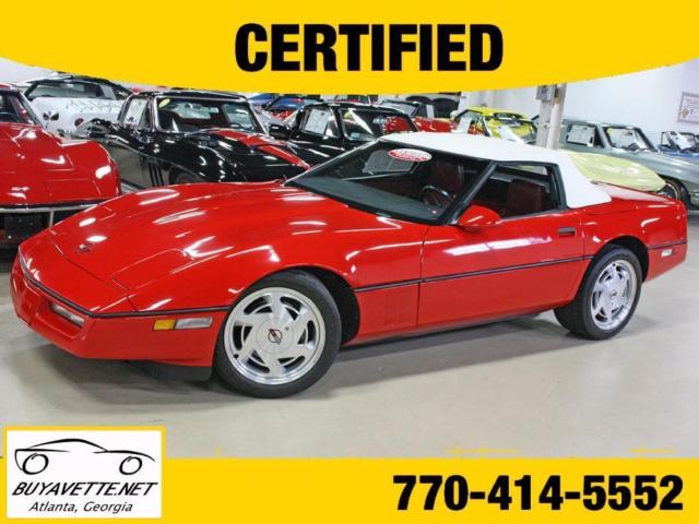 Bright Red Corvette Buyavette inc Atlanta 1988 Chevrolet Corvette Convertible