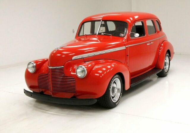 Bright Red Paint Plenty of Brite-Work 350ci Crate Engine Custom Cloth Interior 1940 Chevrolet Master Deluxe