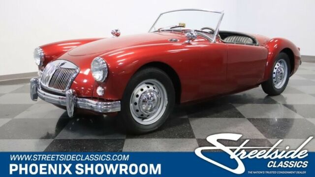 British MGA 1500 CC Manual Classic Vintage Collector Burgundy Red Black European 1958 MG MGA --