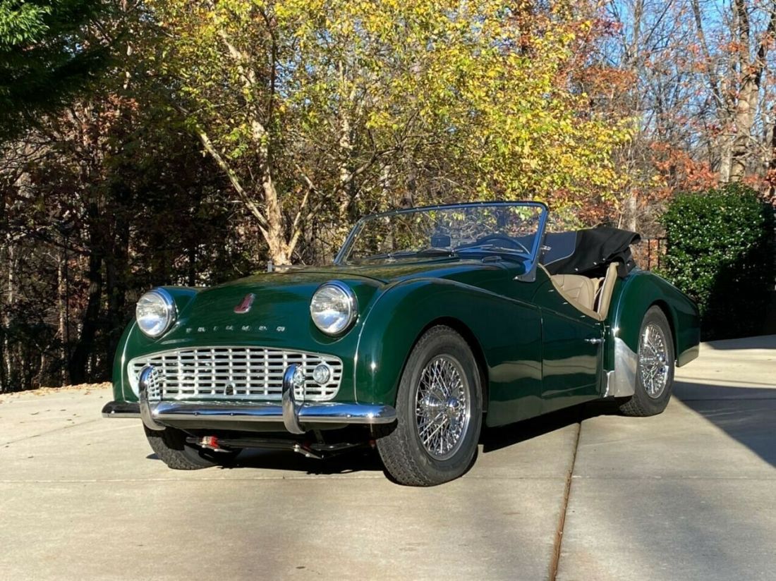 British Racing Green Over Biscuit! Recent Restoration! 4-Speed Overdrive! 2138cc 1961 Triumph TR3 TR3A powered by a 2138cc TR3B engine