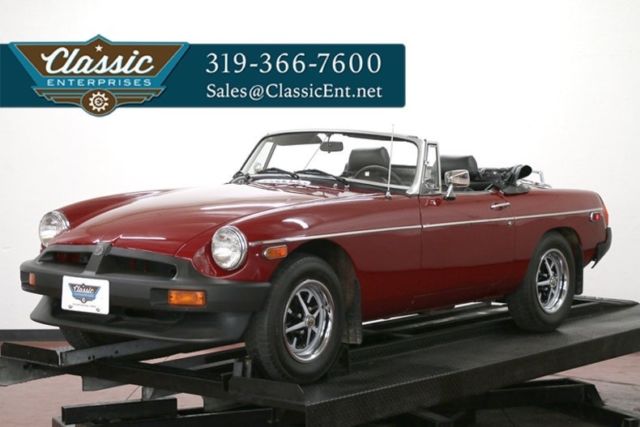 British roadster with manual leather wheel we help finance and ship world wide 1979 MG MGB classic collector convertible sports car solid