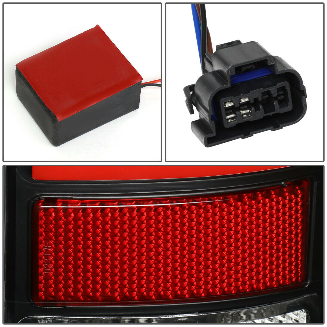 FOR 2007-2014 GMC SIERRA PAIR BLACK HOUSING RED 3D LED BAR TAIL LIGHT BRAKE LAMP - photo 7