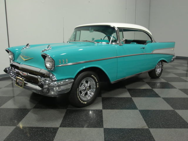 BUILT 327, DBL HUMP HEADS, DUAL QUADS, BUILT TH400, STRAIGHT & CLEAN HARDTOP!! 1957 Chevrolet Bel Air/150/210