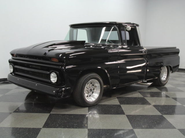 BUILT 468 LUNATI ROLLER, TH400, PWR STEER/FRNT DISCS, BIG WHEEL, SLICK BLACK, A+ 1963 Chevrolet C-10 Custom Cab