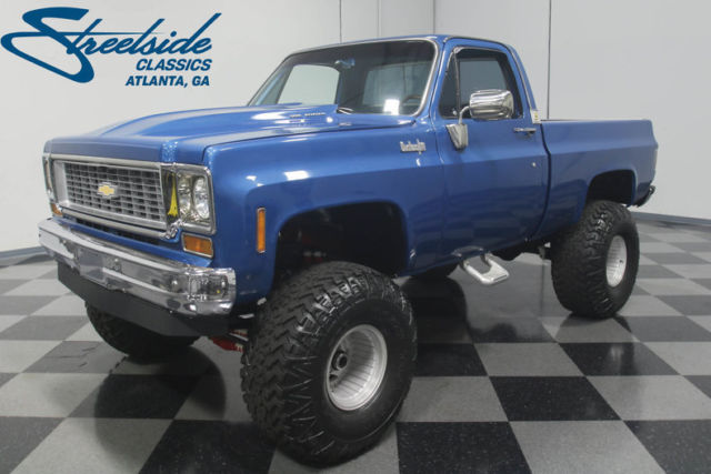 BUILT TO SHOW OR DESTROY, 383 STROKER V8, AUTO, LIFT, SLICK PAINT/INTERIOR, A+ 1973 Chevrolet C/K Pickup 1500 K-10 4x4