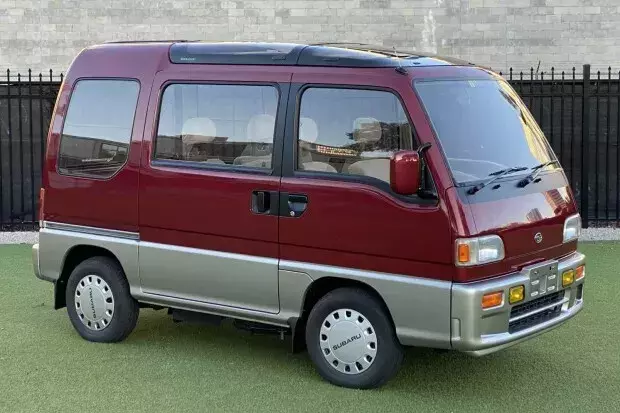 Burgundy 1990 Subaru Sambar 660CC 4 Cylinder AUTOMATIC KEI Van Japan CLEAN 1990 Subaru Sambar LOADED, AWD, Automatic, A/C, Sunroof