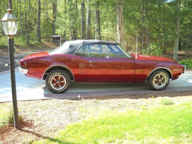 Burgundy/Maroon Pontiac Firebird with 500 Miles available now! 1968 Pontiac Firebird -400CI WITH 4 SPEED MANUAL-CONVERTIBLE FUN-