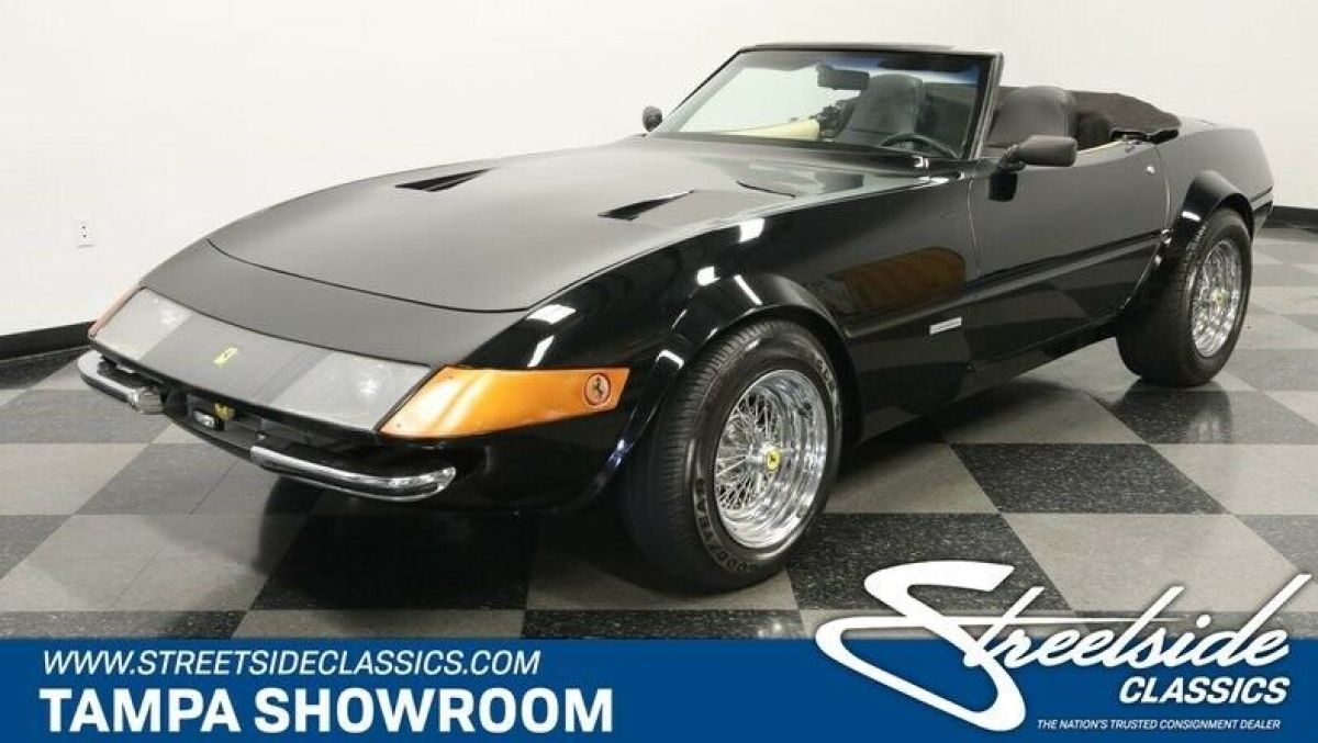C3 CORVETTE PLATFORM P/S P/B COLD R-12 A/C #'S MATCH LG4 305 V8 SLEEK BLACK 1980 Ferrari Daytona Replica
