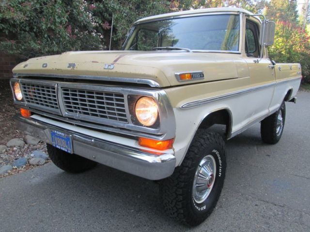 CA Blue Plates Original PB V8 Shortbed Fleetside 4WD Bronco F150 F250 Highboy 1970 Ford F-100 Sport Custom 4X4 Short Bed California Survivor