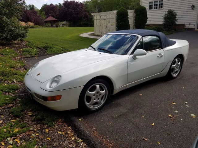 Cabriolet - Grand Prix White w/ Blue Top and Interior Collector Quality 1994 Porsche 968