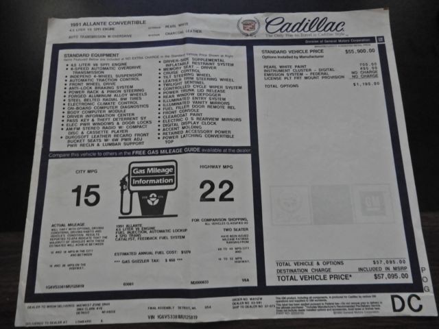 1991 Cadillac Allante - photo 12