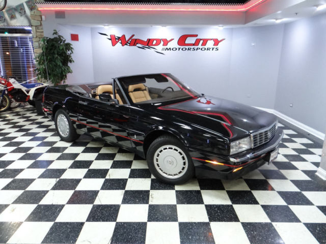 Cadillac Allante' Roadster Only 58k Miles Stunning Black Over Saddle Color Combo 1989 Cadillac Allante