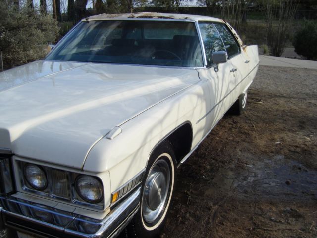 Cadillac Deville 1973 white 4 door 1973 Cadillac DeVille