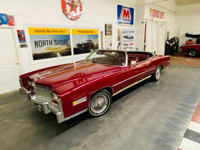 Cadillac Eldorado Burgundy/Maroon with 73,787 Miles, for sale! 1975 Cadillac Eldorado - CONVERTIBLE - 500 c.i. ENGINE - LOADED POWER