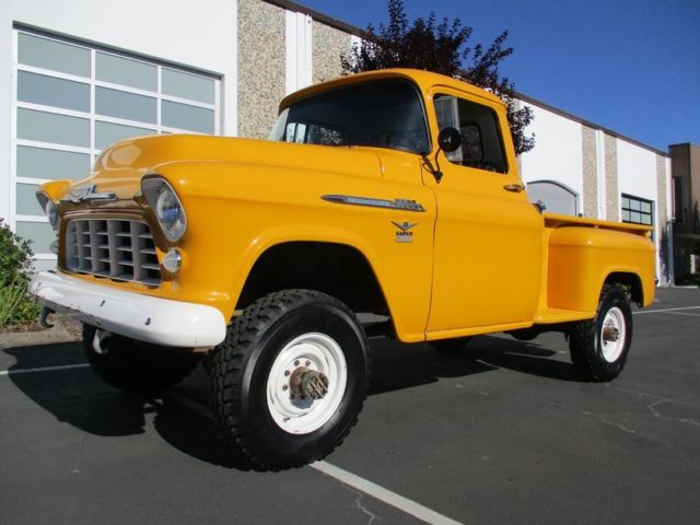 California Black and yellow Plates 3/4 Ton 8 lug Survivor RARE Truck 1956 Chevrolet C/K Pickup 2500 Napco 3600 4WD CA Original 265 V8 NO RESERVE