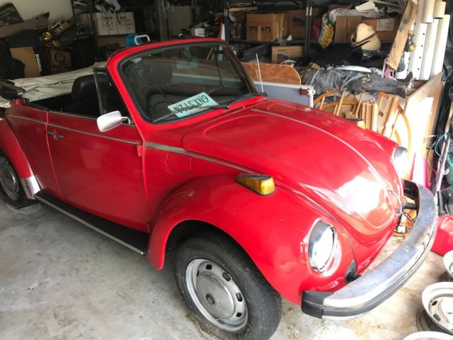 California Car, Garage Kept, No Rust, Newly Rebuilt Engine, Needs Cosmetic work 1979 Volkswagen Beetle - Classic Convertible