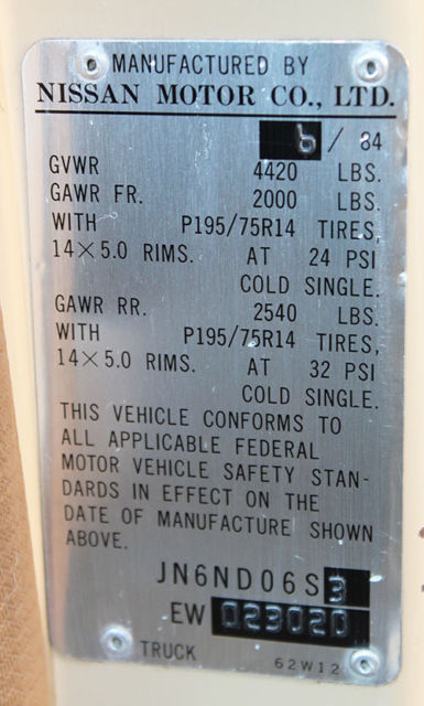 1984 Nissan Other Pickups 720 "King Cab", One Owner, California Original - photo 12