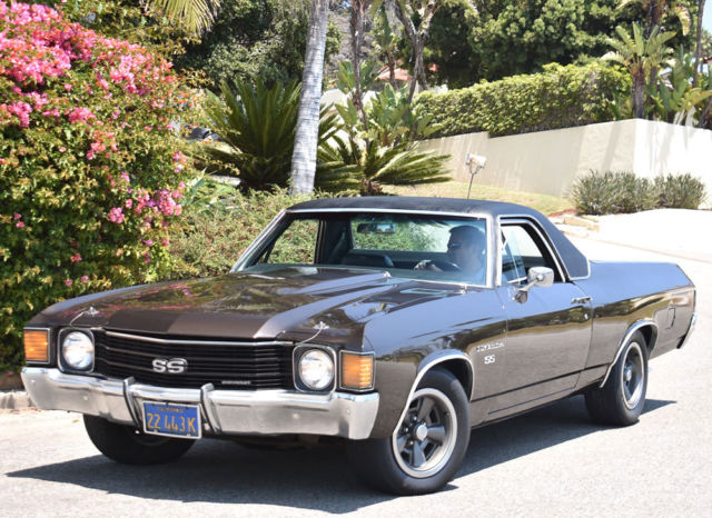 CALIFORNIACLASSIX 1-Owner, Matching Numbers 1972 Chevrolet El Camino Super Sport 1972 Chevrolet El Camino