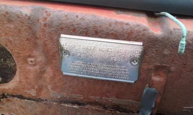 camaro BILL OF SALE ONLY 1969 Chevrolet Camaro