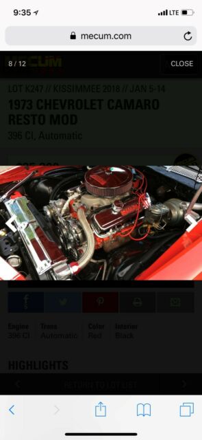 1973 Chevrolet Camaro SS Badging - photo 4