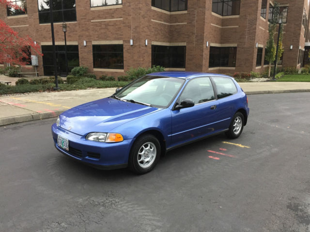 Captiva Blue, EG, Hatch, Hatchback, VTEC-E 1993 Honda Civic VX